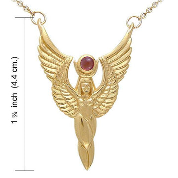 Oberon Zell Winged Isis Sterling Silver Necklace VTN252 - Jewelry